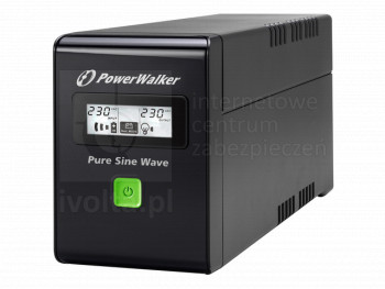 VI 800 SW FR UPS Power Walker Line-Interactive 800VA, bateria 12V 9A